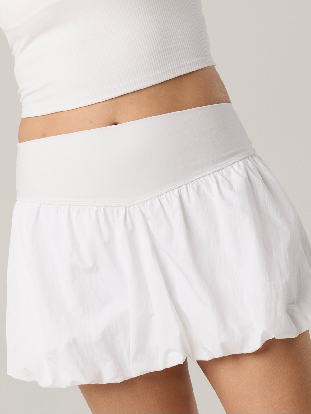 NWT OFFLINE By Aerie Real Me Bubble Skort White